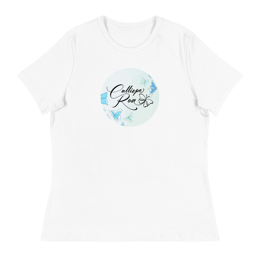 Women's Relaxed T-Shirt CalliopeRoseLogoBlue